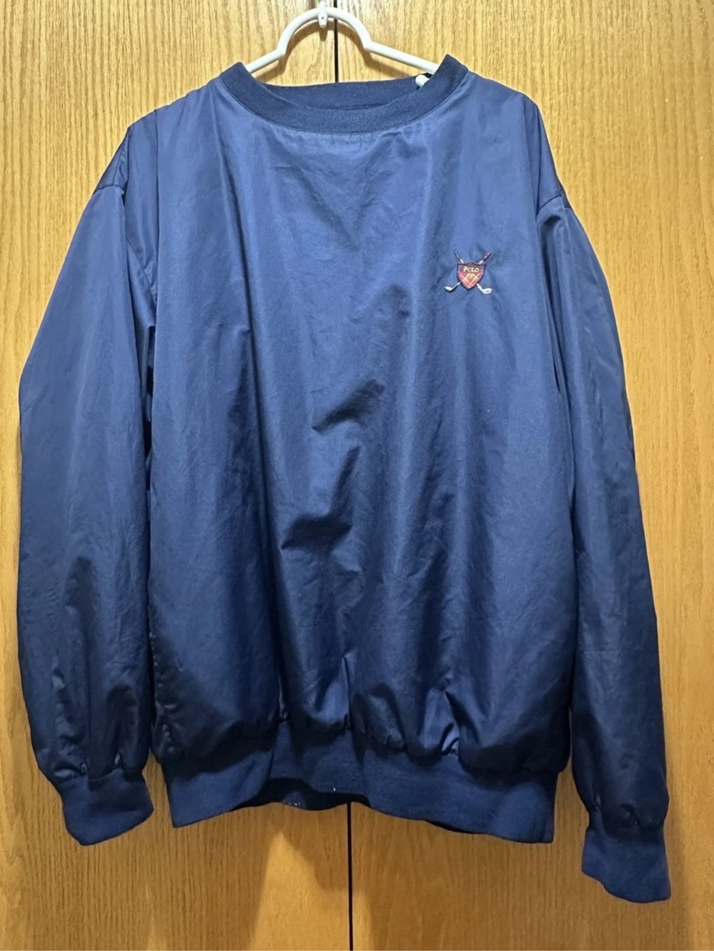 Vintage Polo Ralph Lauren Golf Blue Windbreaker Pullover Polyester Men's Size L